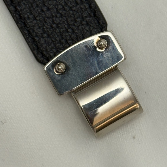 Gucci Navy Blue Leather Bag Replacement Strap with Silver Tone Hardware - Picture 4 of 11